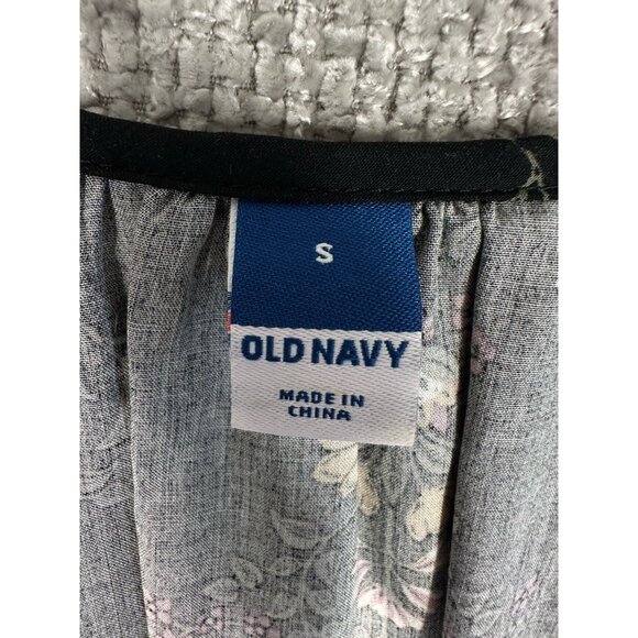 Old Navy Top Womens Small Lot Of 2 Dark Floral Peasant Smocked Boho - Picture 15 of 16